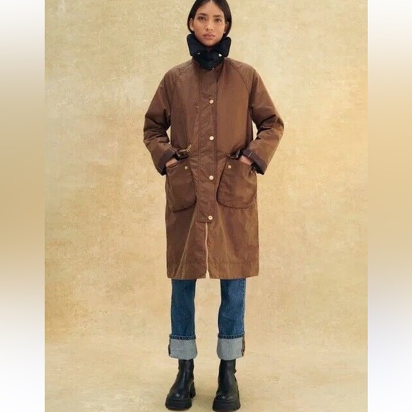 Barbour Tan townfield Waxed Jacket - Picture 3 of 11